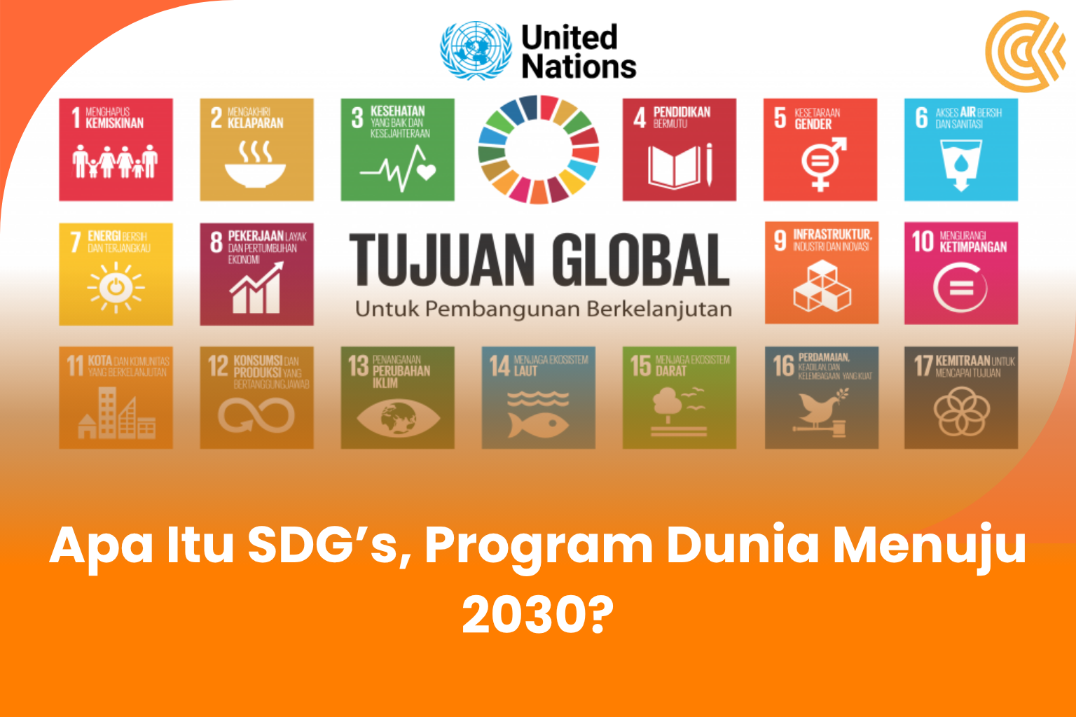 Apa Itu SDG's, Program Dunia Menuju 2030