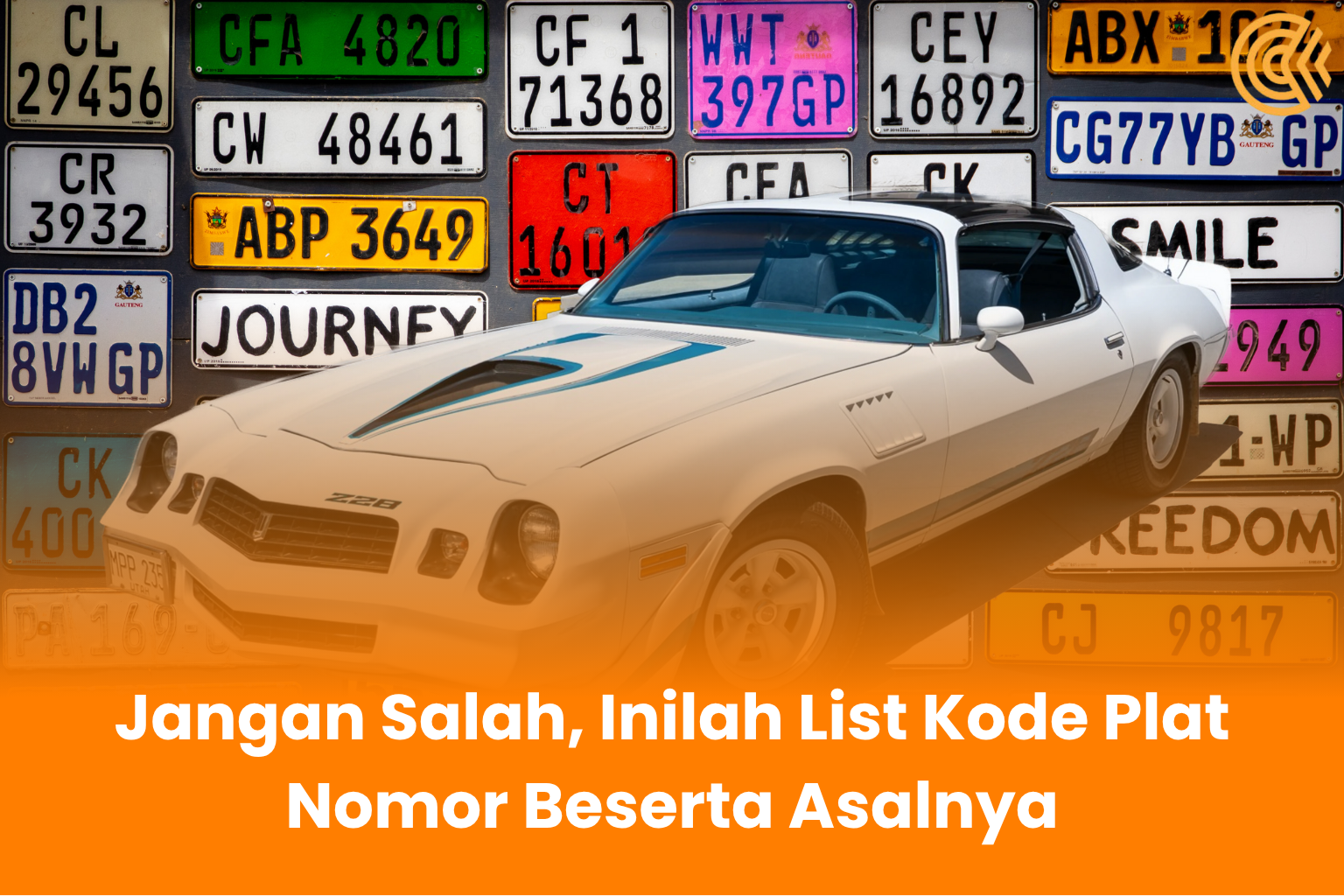 Jangan Salah, Inilah List Kode Plat Nomor Beserta Asalnya