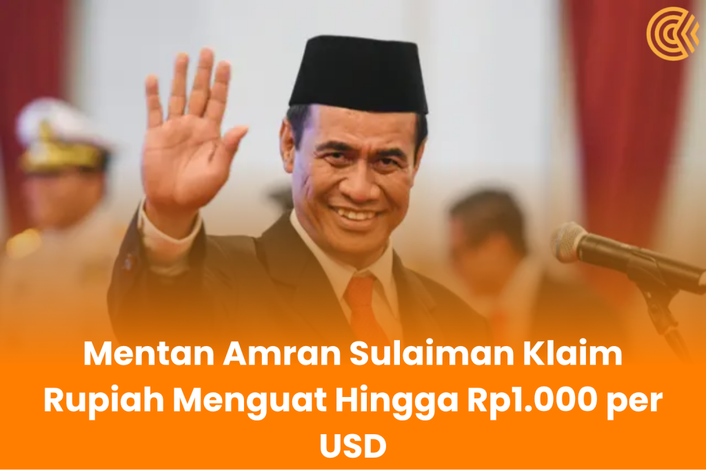 Mentan Amran Sulaiman Klaim Rupiah Menguat Hingga Rp1.000 per USD